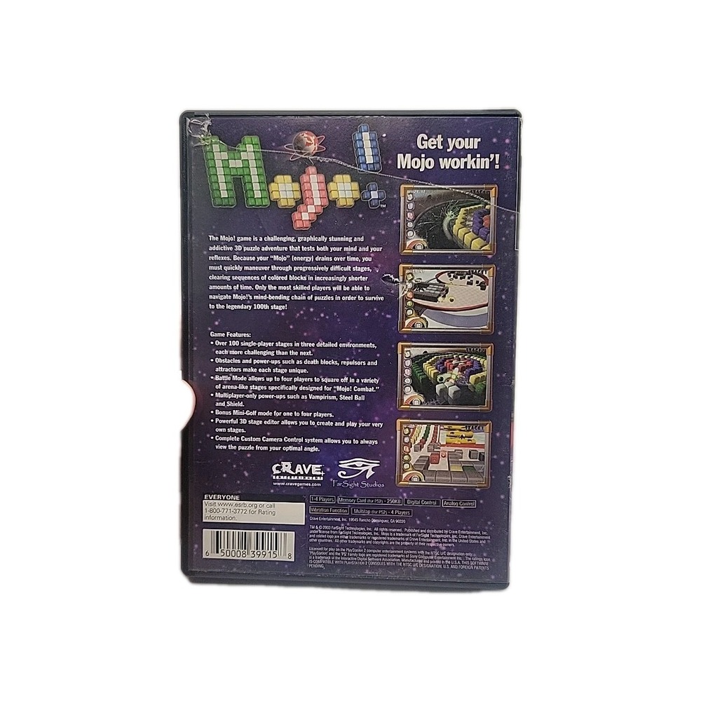 Mojo PS2 (Sony PlayStation 2, 2003) Complete CIB Pristine DISC - Picture 2 of 3